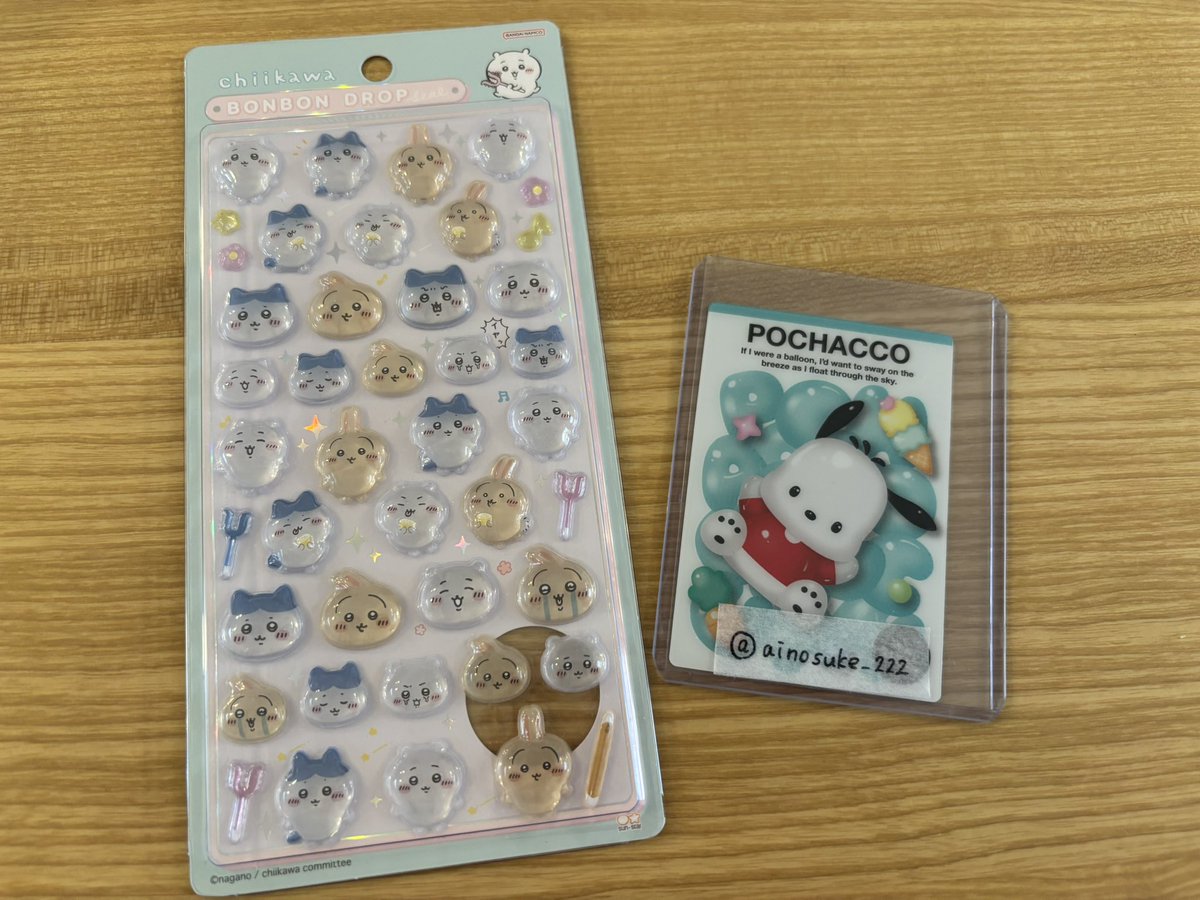ainosuke_222's tweet photo. ボンボンドロップシール　交換

【譲】ボンボンドロップシール ちいかわ×ハチワレ×うさぎ（ロフト当選分）
【求】ボンボンドロップシール らめーるボンボン、ほかほかボンボン

郵送交換希望です📮
検索からでもお気軽にお声がけください🙇‍♀️
写真の追加も承りますのでお気軽にお申し付けください！ https://t.co/1msNbPtAnp