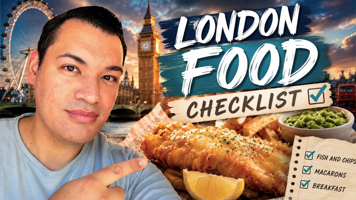 jerry_tapia's tweet photo. New video is live 🇬🇧🍽️
I went to London with a chef’s food checklist: fish &amp; chips, English breakfast, macarons, Pret, sticky toffee pudding… and a few surprises. https://t.co/VlcvRhbdpb