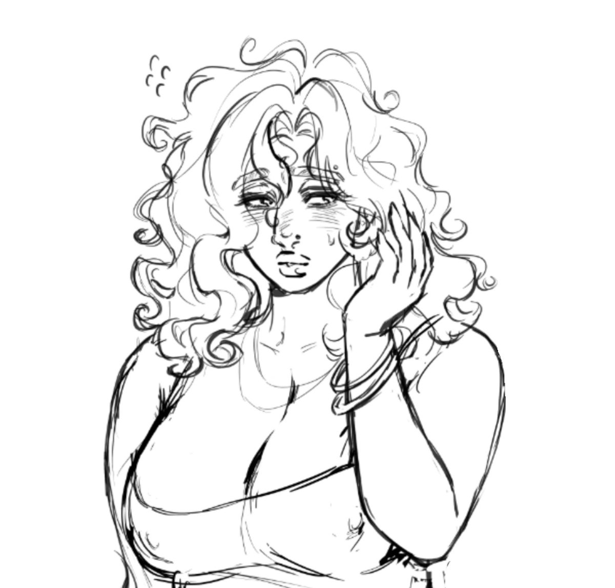 8000wildstar's tweet photo. aishwarya short hair i doodled during mi lecture yes https://t.co/8AjDdbjQpk