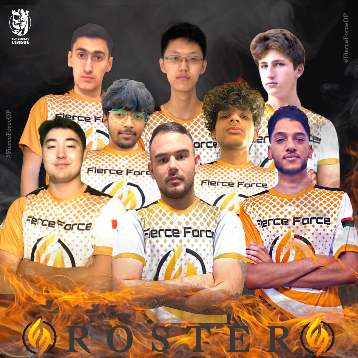 FierceForceOP's tweet photo. Our roster for @CR_Supremacy is here and we got a couple new faces joining us along side the OG goats ❤️ We’re 100% going to win as long as Ashwin and Wawa don’t get any playtime 😭 🙏 
@WaaaaWaaaa4 
@Ashwin_ram1 
@cr_batan 
@Booz_city 
@AsafJfl 
@SmokedCR 
@EgwCr 
@lennylens18Cr https://t.co/ORW1cCTHod