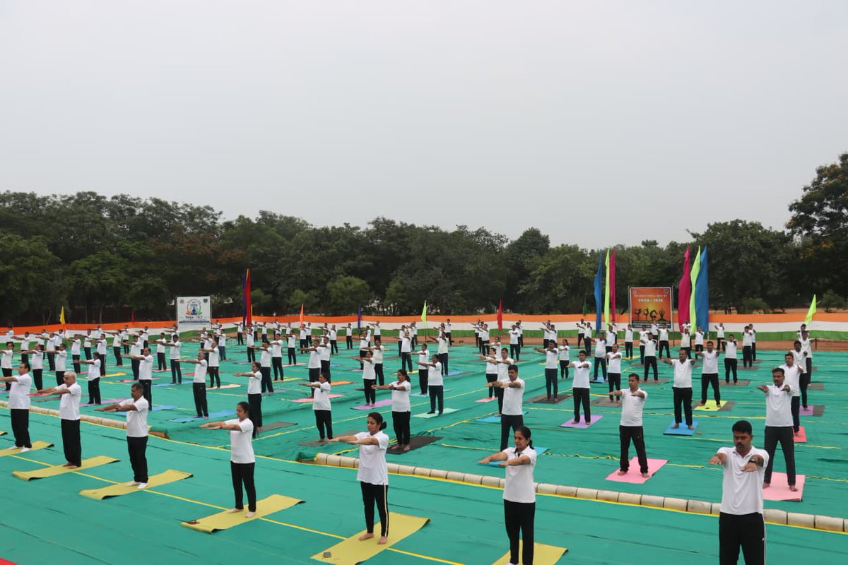 GcBbsr's tweet photo. Group Centre CRPF, BBSR celebrates the 12th International Day of Yoga–2026 with the theme "Yoga for Health Ageing", highlighting the importance of yoga in ensuring healthy and active ageing for all. #IDY2026 #Yoga365 #YogaForHealthAgeing @crpfindia @CentralZoneCrpf @CRPF_Odisha https://t.co/wriiAtqXgx