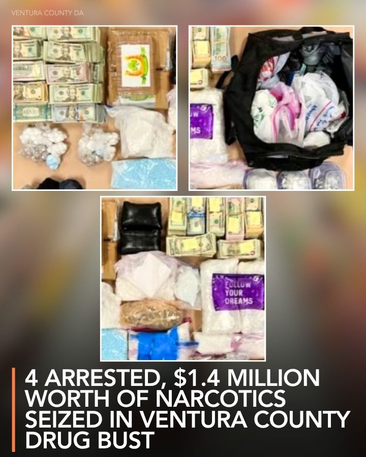 Four suspects were arrested after authorities seized $1.4 million worth ...