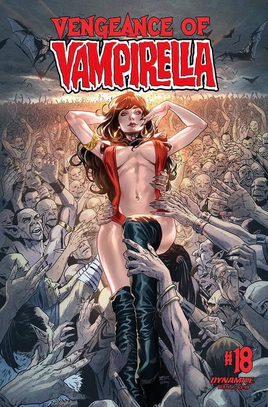 NNegotia's tweet photo. Vengeance of Vampirella 18 (Dynamite Entertainment 2021, cover art Michael Sta Maria
#sciencefiction
#sciencefictionart
#fantasyart
#fantasy
#art
#ComicArt
#scifiart
#cienciaficcion
#vampirella https://t.co/9fVklBJuiw