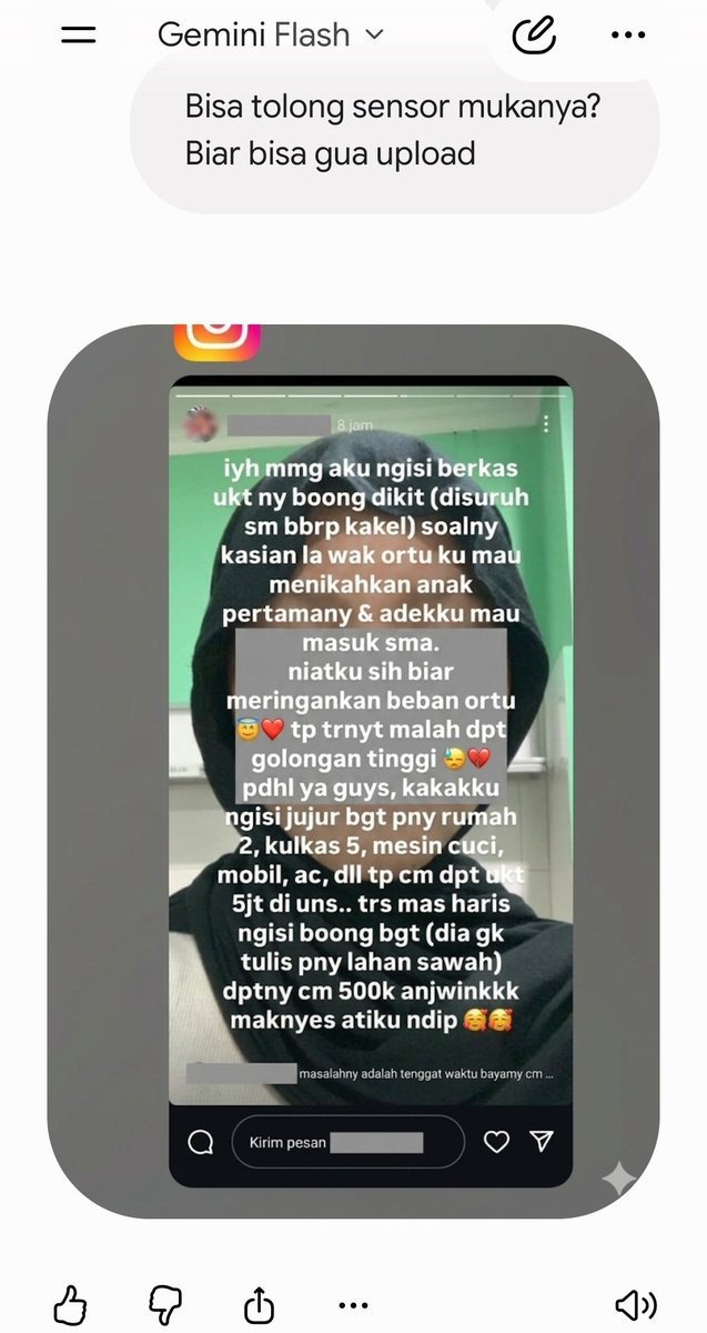 yeafinee's tweet photo. @Jek1yho sama ini km nyebut 'mmg ngisi berkas ukt nya boong dikit (disuruh sm bbrp kakel)' brati kakel mu jg salah gunain KIP nya kah?? tolong dijawab @Jek1yho https://t.co/HBUQs2razr