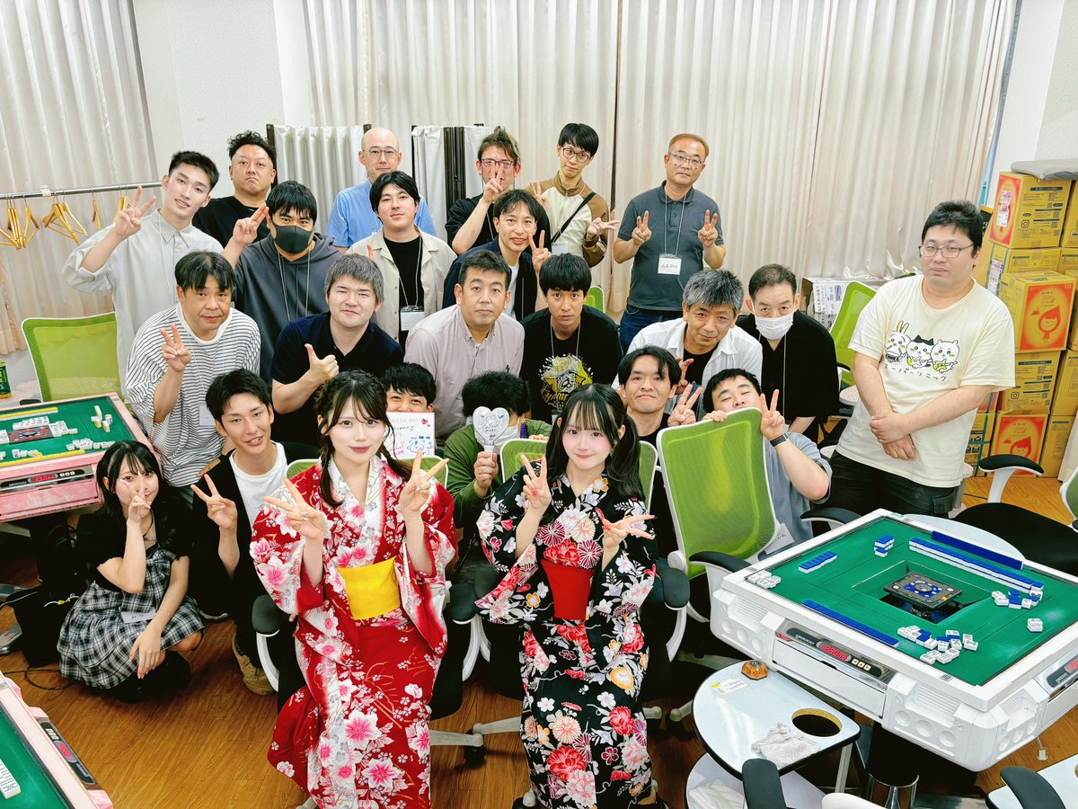 kawachimachan's tweet photo. 昨日はみきるんオフ会ありがとうございました！

浴衣きました！

大好きなみきさんと皆さんと麻雀大会ができてとっても楽しかったです！

皆様の御協力のおかげで無事に開催出来ました！本当にありがとうございました！！

また今後もこういったイベントができるよう、円滑な進行ができるように勉強します！