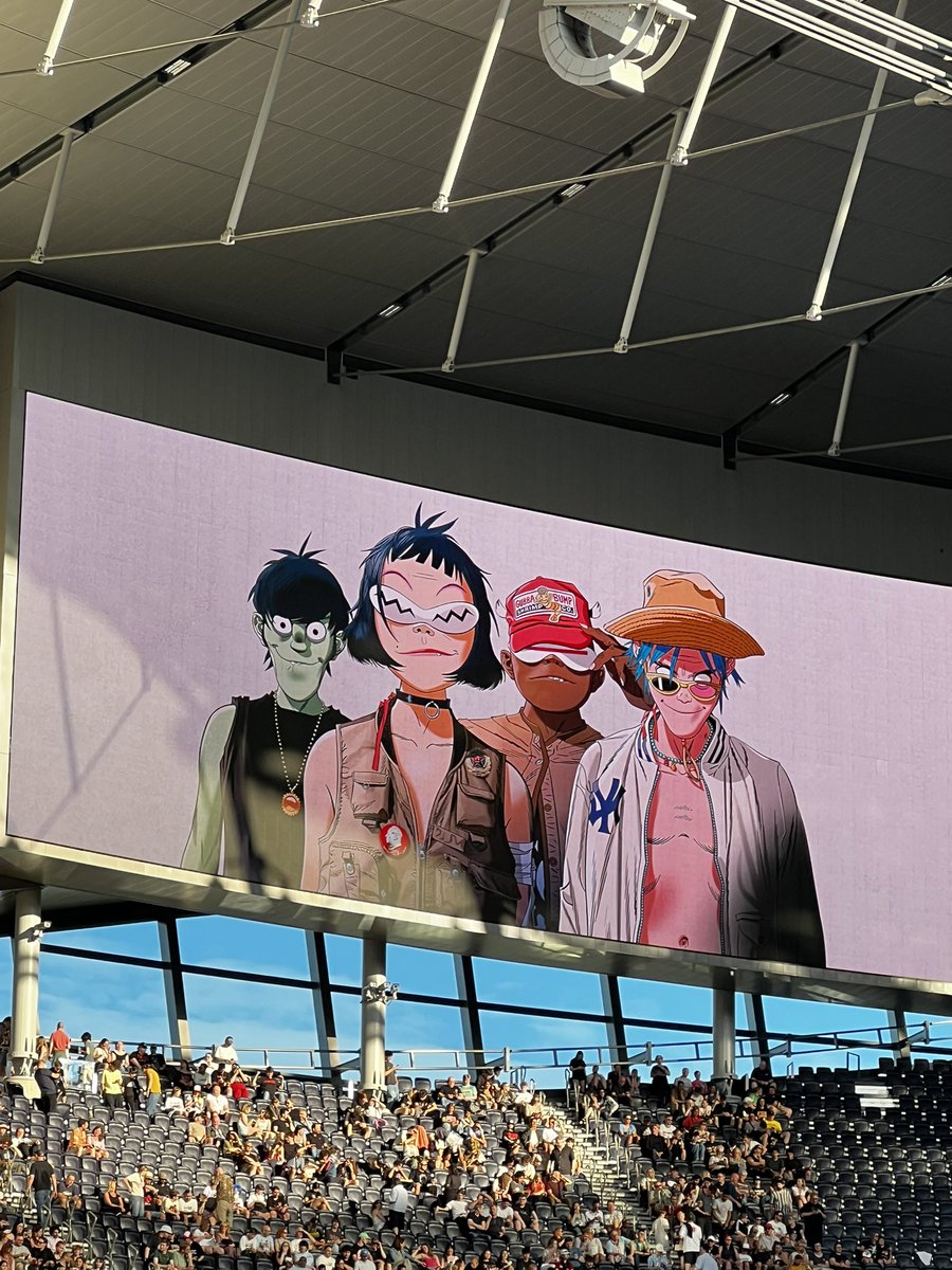 gorillazsd's tweet photo. Gorillaz @ Tottenham Hotspur Stadium https://t.co/yn23pT05Qe