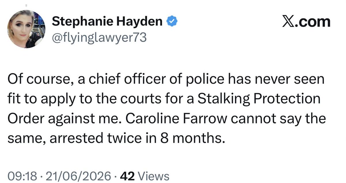 CF_Farrow's tweet photo. Because of your lies. The police refunded my legal fees (a rare move and paid damages). 

Of course I have never been convicted of a single crime; be that child sex abuse, fraud or violent affray. Let alone spent moths in jail. https://t.co/o0Pa7fZ8eg