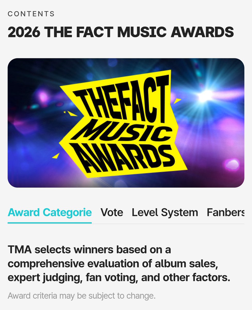 flirtyjeonz's tweet photo. 2026 THE FACT MUSIC AWARDS is gonna start soon ‼️

with this, it's needed to start collecting and start levelling up today as your votes depend on your gpoint level.

here's a guide on how to collect gpoints and ⭐ made by our voting team; https://t.co/gOtRGxBef0