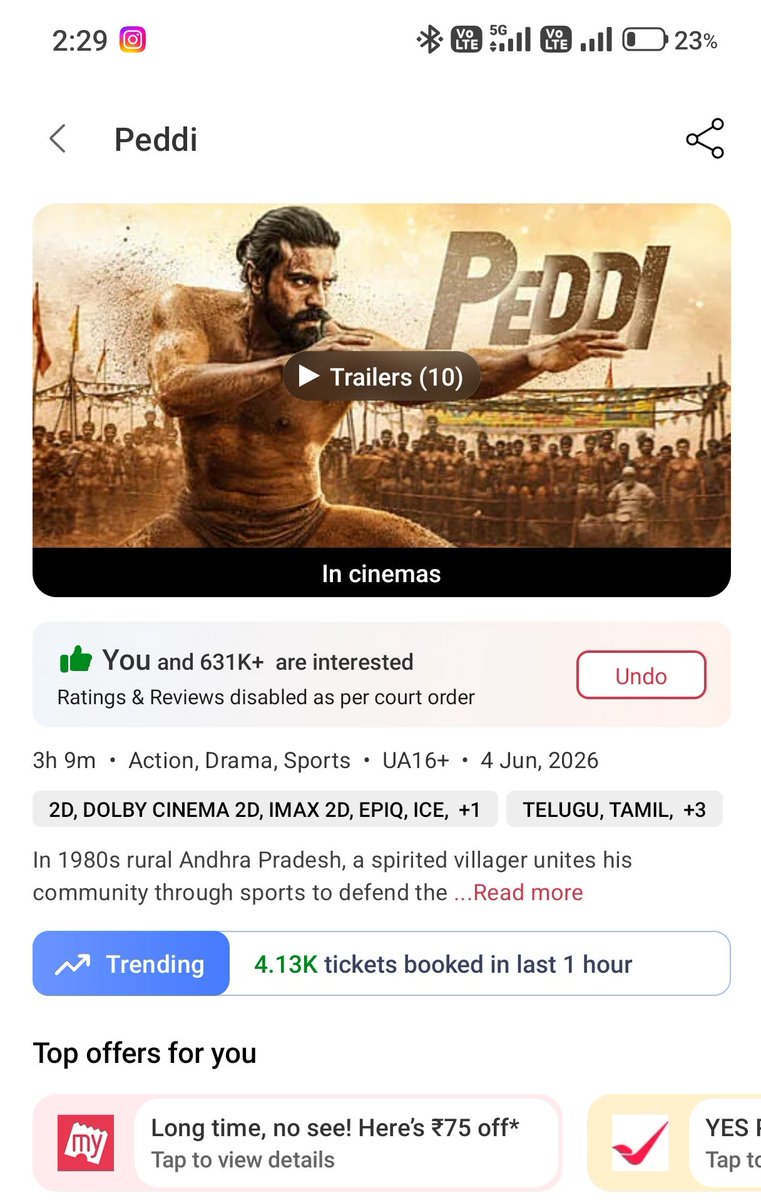 looserr_1's tweet photo. weekend's midha depends ayyi kottina movie ..no public holidays,no festivals 🫡💥 

*purely disappointed with release date 

#Peddi #RamCharan https://t.co/mR6aOQS5Gz