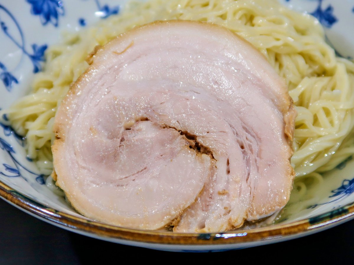 tetsujin01's tweet photo. 山形県金山町「聚楽亭」の限定・昆布水つけ麺 https://t.co/FfObcGyAx3