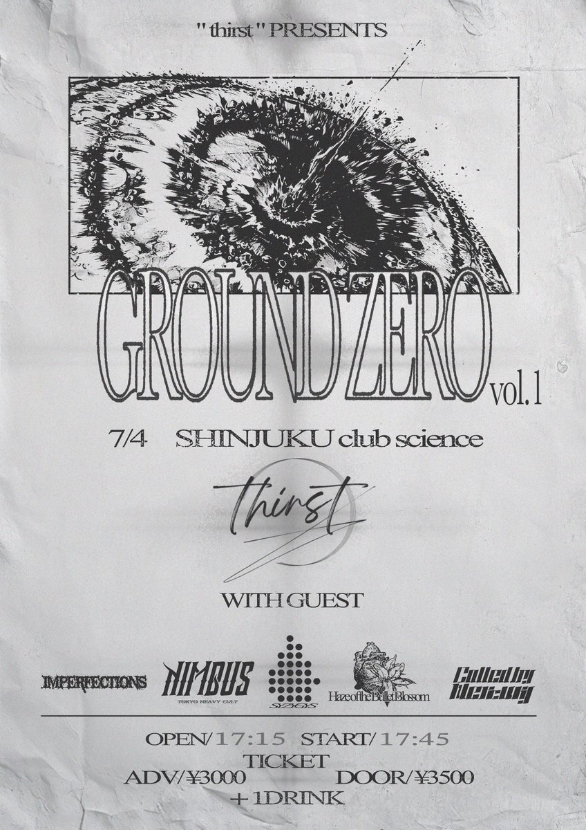 Taichi__IMP's tweet photo. 次回は7/4 SHINJUKU club scienceでthirst主催のGROUND ZEROです！

俺も参加してるthirstの初企画やから全力でぶち上げにいきます

ちなみに今東京で決まってるライブはこの日しかないから、東京で遊べる人は全員集合でお願いします💃 https://t.co/VxX1Z4Nih3