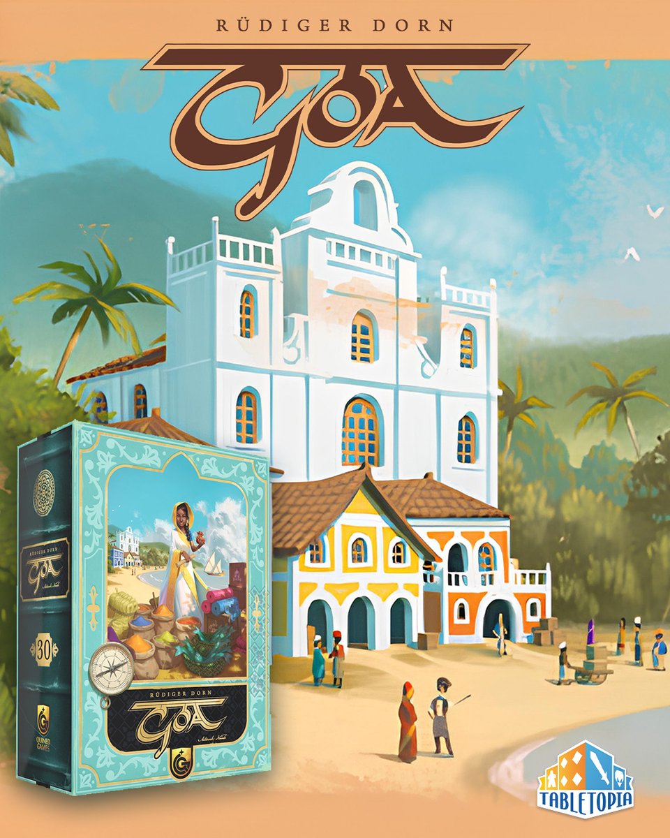 TabletopiaGames's tweet photo. ๐ถ๏ธโต Goa: Master Print Edition is now on Tabletopia!
Bid, trade, produce goods, expand your fleet, and build a powerful engine in this refreshed eurogame classic.
#Tabletopia #playontabletopia #GoaMasterPrintEdition #Goa https://t.co/EHxSPVx78O