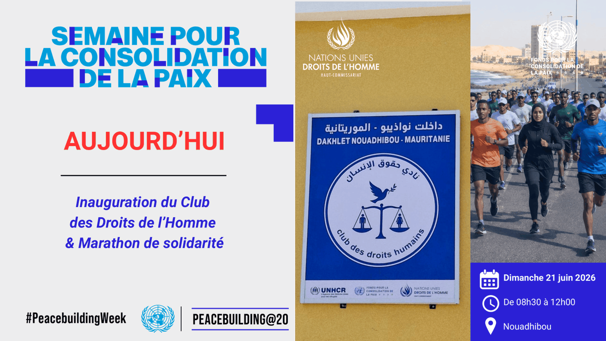 PBFMauritanie's tweet photo. Restez connectĂ©s pour suivre les Ă©vĂ©nements phares qui lancent la Semaine pour la consolidation de la paix en Mauritanie đČđ· đïž
đž đ„ Partagez votre vision de la paix avec #PWBMRT
Ensemble, faisons entendre nos voix đ€
#PeacebuildingWeek #InvestInPeace #Mauritanie #ODD16 https://t.co/IWq7GLnIar