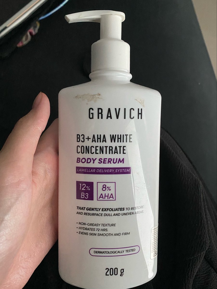 youdontwarry's tweet photo. ￼ส่งต่อ กราวิช Gravich B3+ AHA White Concentrate Body Serum 200 g

🎀 95 รวมส่ง
🦋 เหลือประมาณ 60% 
🌸 ตรงขวดเป็นรอยสติกเกอร์เฉยๆนะคะ 

ทักมาสอบถามรายละเอียดก่อนได้ค่า 

#ส่งต่อสกินแคร์ #สกินแคร์มือสอง #ส่งต่อเครื่องสําอาง #ส่งต่อเครื่องสำอางมือสอง https://t.co/7NbT5I1FXk