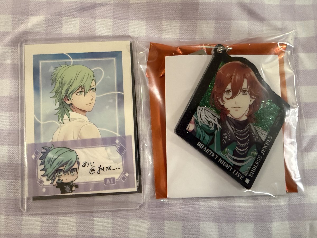 yuxe___'s tweet photo. 【交換】うたプリ カルライ カルナイ タブナイ 物販 ENDLESS JEWELS アクリルキーホルダー

【譲】嶺二 アップ

【求】藍 引き（等身）

本日池袋手渡し可
お気軽にお声掛けください〜 https://t.co/QpS20uqXuj