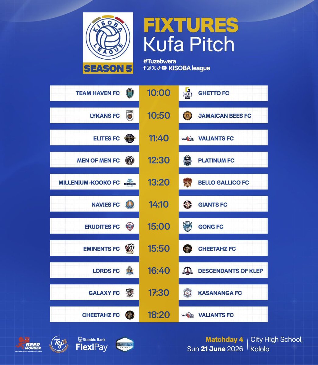 KitabiSeminary's tweet photo. Our League, @KISOBALeague returns today in its #MatchDay4 of #KISOBALeagueSNV https://t.co/H2wzqqpaDs