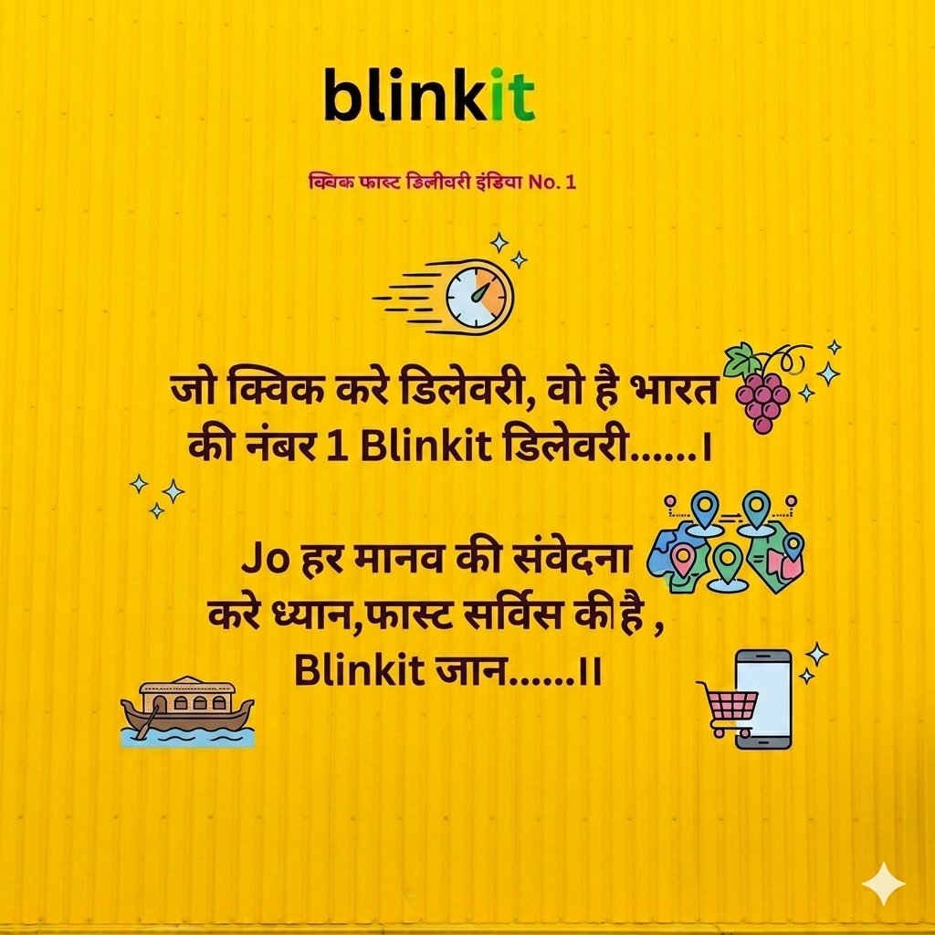 RohitMalviy11's tweet photo. @albinder ,
#Blinkit #BlinkitSuperZone #QuickCommerce #Innovation #DataAnalysis #AI #Logistics
शायरी ब्लिंकिट के 'Super-Zone' कॉन्सेप्ट को दर्शाती है, जहाँ डेटा एनालिसिस (Data Analysis) और आधुनिक तकनीक मिलकर क्विक-कॉमर्स को और भी सटीक बनाते हैं। https://t.co/WdyKzLiNsP