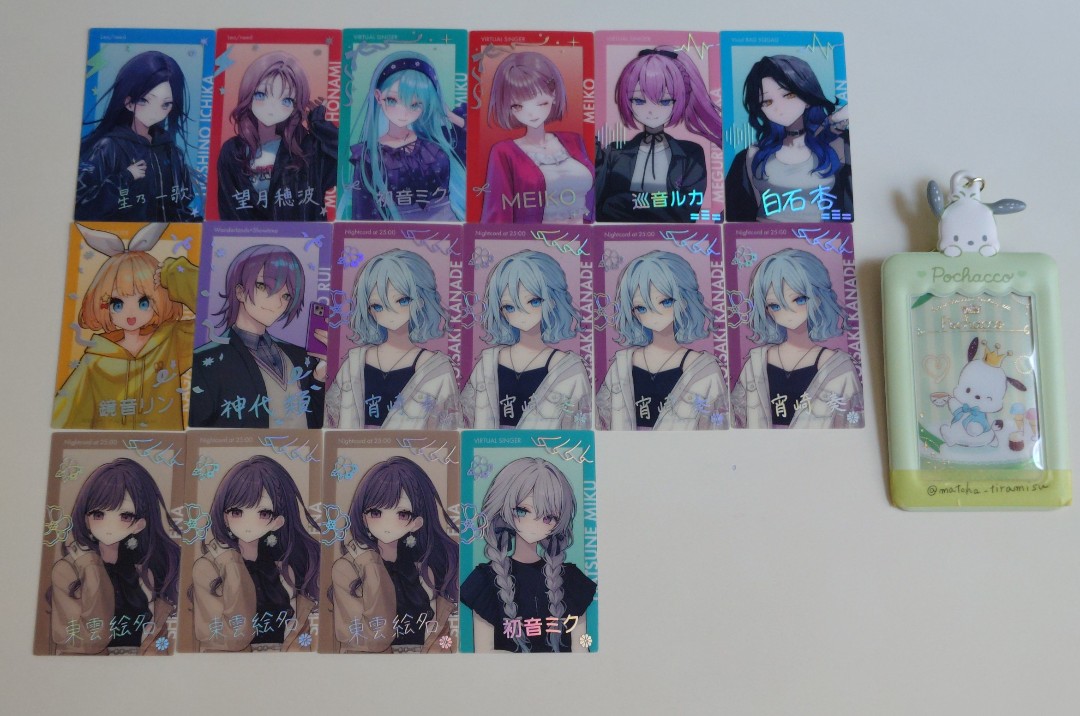 matcha_tiramisu's tweet photo. 【交換】プロセカ　エピカ　ZOZOTOWNコラボ

譲)画像1　箔押し
一歌、穂波、ミク、MEIKO、ルカ、杏、リン、類、奏、絵名
画像2　ノーマル
レン、志歩、雫、愛莉、冬弥、ミク、寧々、司、まふゆ、絵名、奏

求)同種瑞希 https://t.co/X2sE6gJxXD