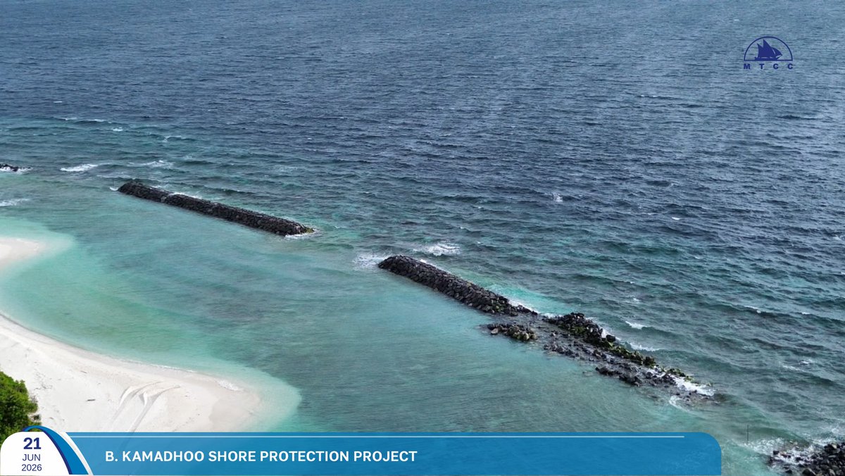 MTCCPlc's tweet photo. Project Update: Design and Build of Shore Protection Structures at B. Kamadhoo
Rock boulder breakwater profiling works are currently ongoing at the project site.
Follow more updates at: https://t.co/gj1h168wwY
#MTCCProjects #TeamMTCC #RayyithungeKunfuni #GaumuBinaakurumugaaMTCC