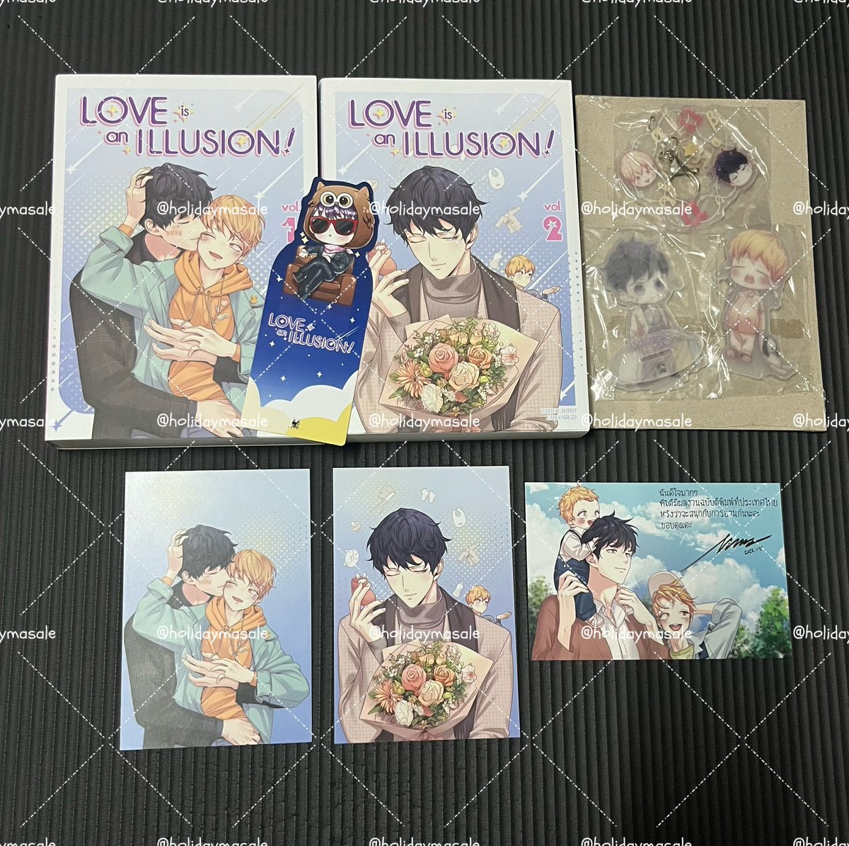 holidaymasale's tweet photo. ส่งต่อ มันฮวา Love is an illusion เล���ม 1-2 มือ 2

📚 ราคา 1,000 บาท รวมส่ง Eco-post

✨ ได้รับของตามรูปนะคะ / สแตนดี้ และพวงกุญแจ ยังไม่เคยแกะค่ะ ✨

หนังสือถูกเปิดอ่าน 1 ครั้ง ขอดูรูปเพิ่มเติมได้ค่ะ

#loveisanillusion #ตลาดนัดmanhwa #ตลาดนัดมันฮวา #ตลาดนัดมังงะ https://t.co/WrCD3QLbhu
