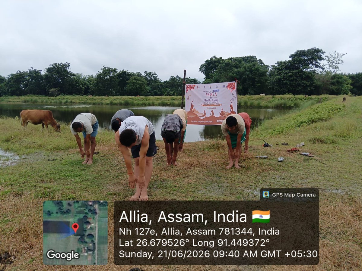 cscbaksa's tweet photo. CSC Yoga Day 2026
@CSCAssam1
@CSCegov_
@CSCSPV_Health
@birjyotising

#IDY2026
#CSCpeYOGA
#YOGAwithCSC https://t.co/A2SGlemayo