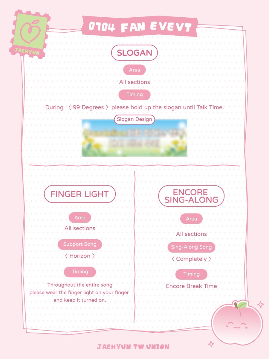 JAEHYUN_TWUNION's tweet photo. Hello, this is JAEHYUN TW UNION. 🍑

We have prepared Korean and English guides for overseas Czennies visiting Taipei.

Hope everyone enjoys the fan support events and creates wonderful memories! 💚

#JAEHYUN #JAEHYUN_MONO #JAEHYUN_MONO_TAIPEI https://t.co/lD7qMmx1UH