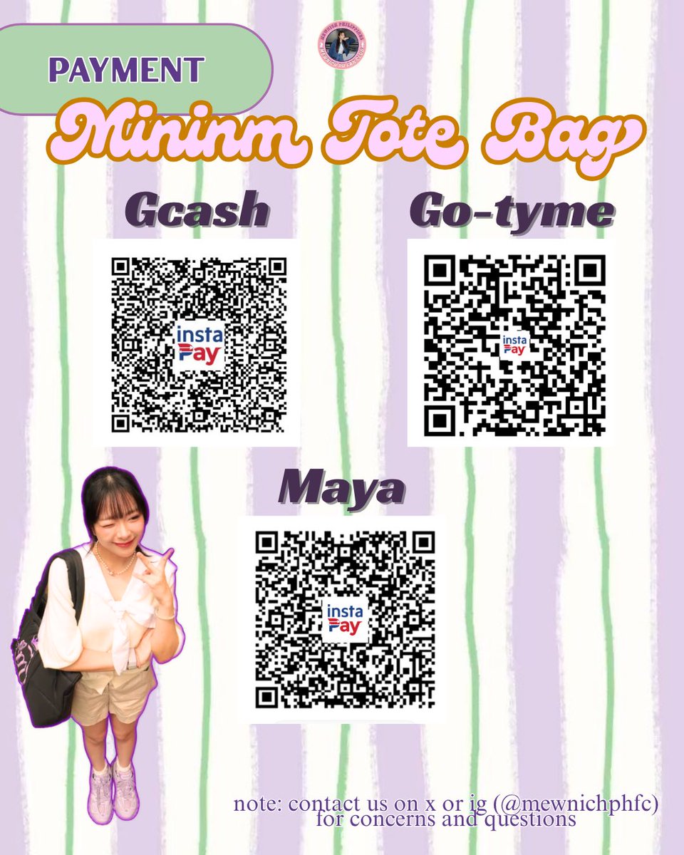 MewnichPHFC's tweet photo. 💜📢HELLO, FILO MUVEMUVES!

Pre-orders for the MINIMN Tote Bag by Mewnich Nannaphas are now open!

👜 Tote Bag Price: ₱1,200
📦 Thailand → Manila Shipping Fee: ₱2,300 (shared equally among buyers per batch)
🎁 Every order comes with a FREE MINIMN Inhaler while supplies last!

🗓️ Pre-order deadline: July 4, 2026

Please make sure to read all the rules and guidelines carefully before submitting your order form.

🔗 Order Form:
https://t.co/wh60rCvmFW

Thank you for your support, and let’s bring a little piece of MINIMN closer to every Filo MuveMuve! 💜✨

#mewnich
#mew_mn #MewnichNannaphas
#MuveMuve #มู๊ปมู๊ป