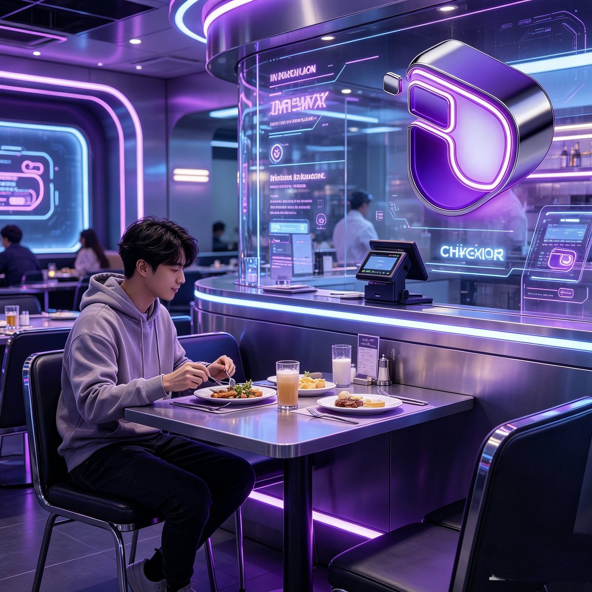 fl21211's tweet photo. 💜Cyberpunk trendy restaurant full of stunning vibes✨
Immersive neon tech space, perfect blend of delicious food and futuristic aesthetics
Seamless ecosystem payment unlocks brand-new offline dining experience effortlessly🍽️
 
#InterLink #ITLG #ITL #ITLX https://t.co/MEnrZvXc0Y