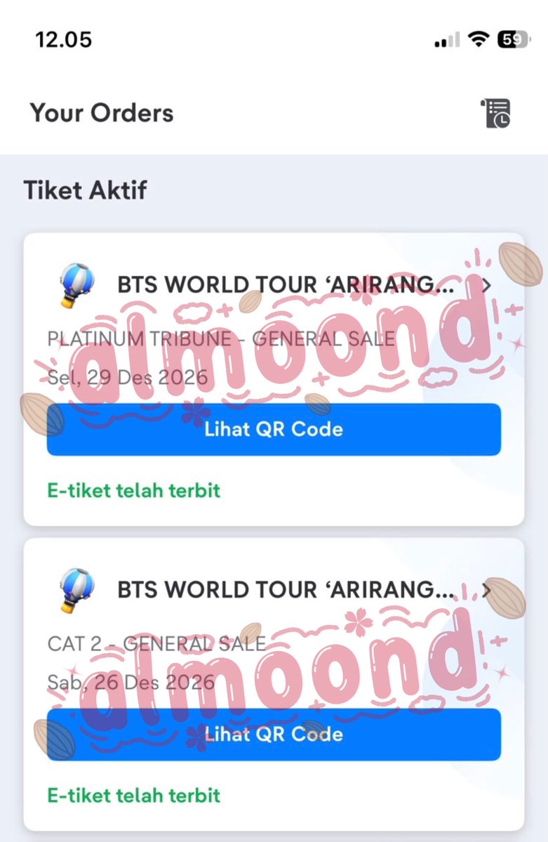 __almoond's tweet photo. WTS > BTS ARIRANG JAKARTA
GENERAL SALE
DAY 1
CAT 2 - 1 Tickets

DAY 3
Platinum Tribun - 4 Tickets
Platinum Floor A - 4 Tickets 
Platinum Floor D - 1 Ticket

- COD Only
- Full Payment
- Jakarta Selatan
- All Proof 
- Agreement https://t.co/5ZlhN9acOK
