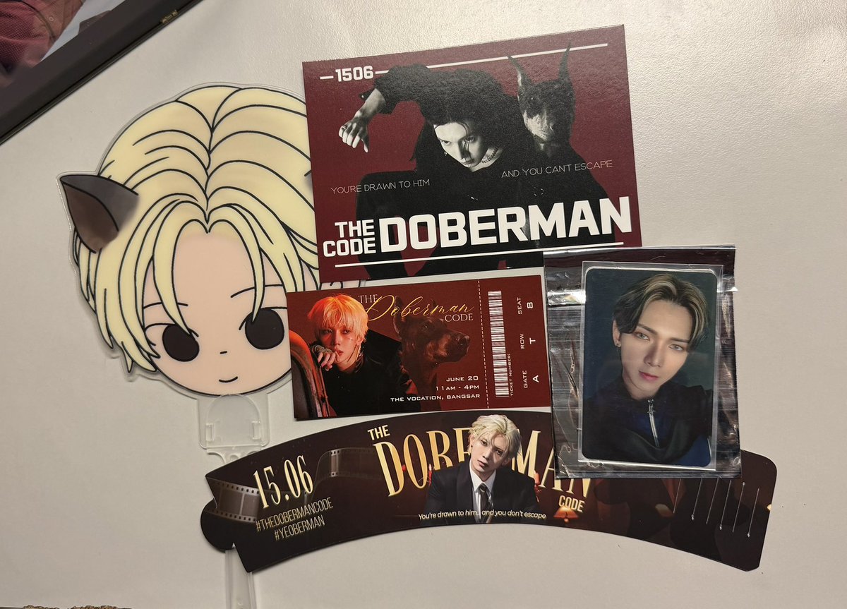 jinniraa's tweet photo. yesterday’s cse was funn and i won a photocard for lucky draw hehet ^^ 

#TheDobermanCode #YEOBERMAN #Voy8gers https://t.co/dyS3ZexKL6