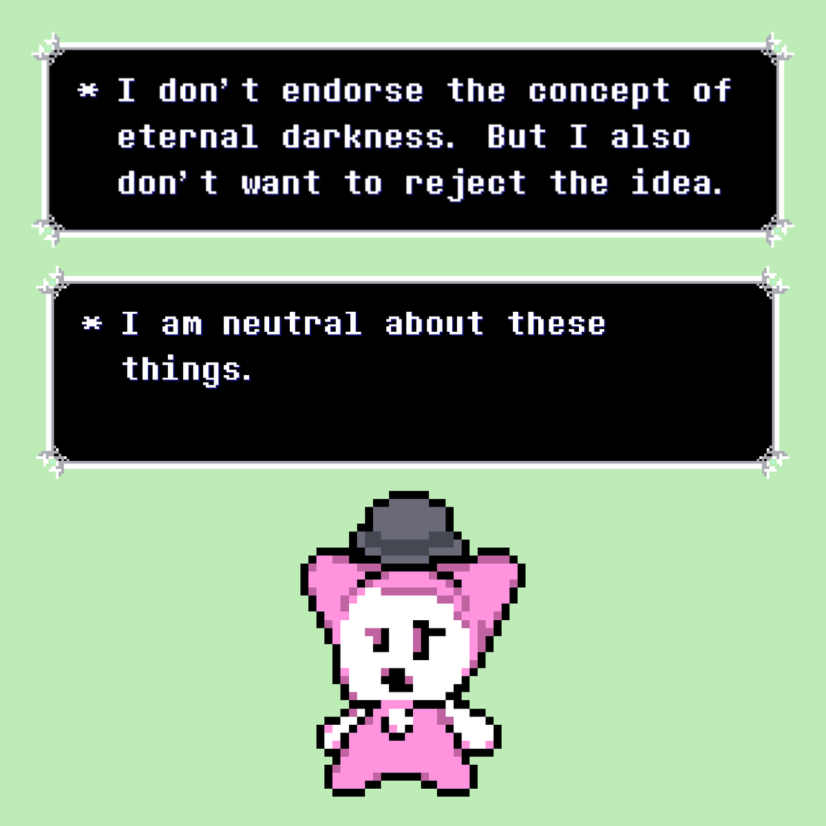 TheBirbsWord's tweet photo. There's even more Chapter 5 dialogue that you may or may not ever see! #DELTARUNE https://t.co/KEzCnUdQgQ