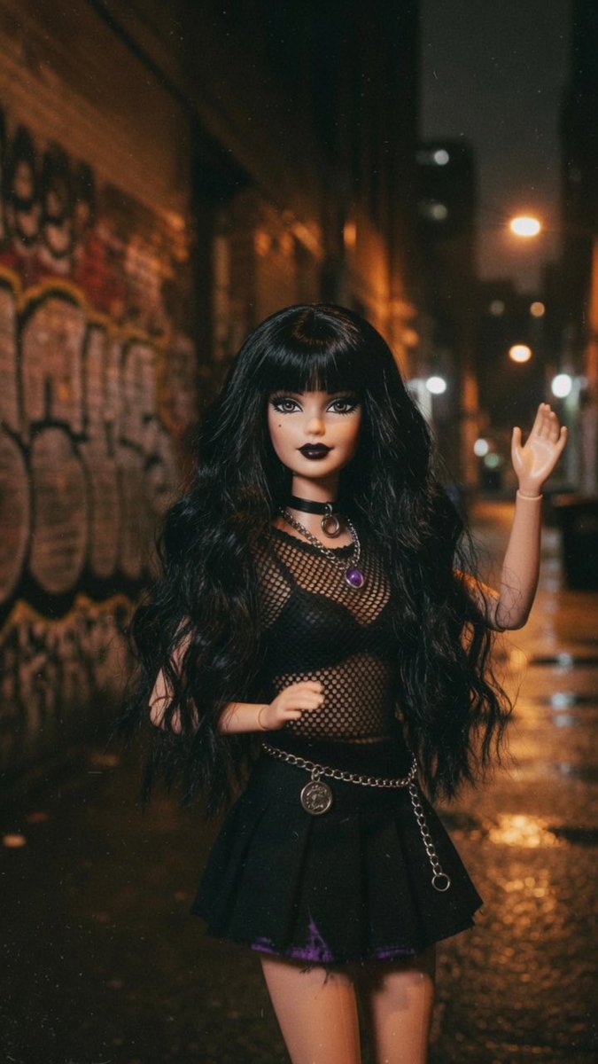 InanimateDonX's tweet photo. Black fishnet. Chain belt. Dark lips. Wet alley at night. Hand up like she owns the block.

Y’all want a single? Get with it.

https://t.co/ddGwW1NAb5

#dollsoftiktok #gothtok https://t.co/BR7zjKLuhT