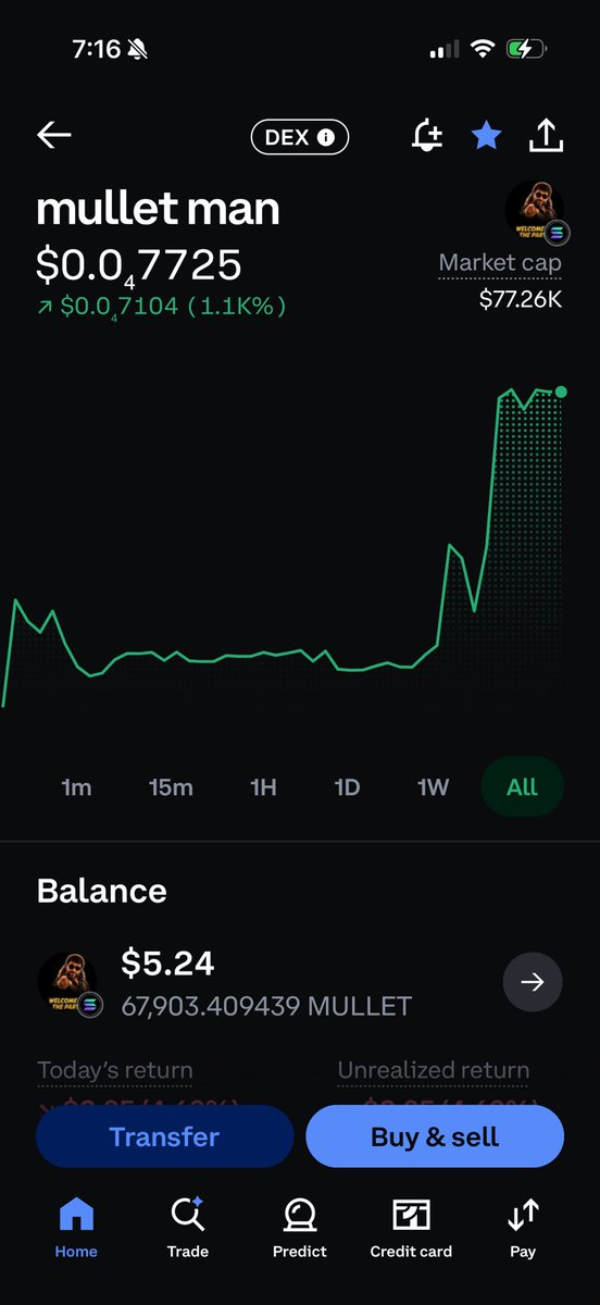 MULLETMANONSOL's tweet photo. You can buy $Mullet
On
Coinbase
How easy it just became after we just locked up another 6.6% total Locked= 36.2% locked.   
Can you Say “Extra Bullish”
$Mullet https://t.co/1zJ50Jxrml