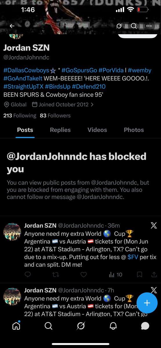 Its_R0's tweet photo. #fifa #worldcupticket #argentina 
This is a scam. If you see a post from this person don’t buy. They will send fake tickets https://t.co/5wcFNEZoiq