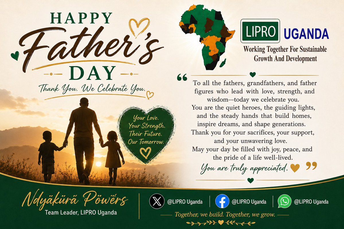 LIPROUganda's tweet photo. Happy father's day to all fathers. World wide https://t.co/Vn60DCberd