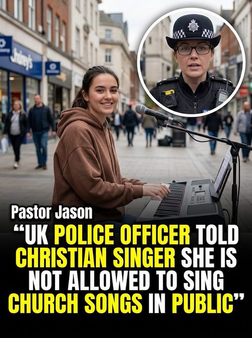 rebew_lexa's tweet photo. So weit ist es gekommen

Die christliche Sängerin Harmonie London hat in der Öffentlichkeit Jesus angebetet und christliche Lieder gesungen, als ein Polizeibeamter sie ansprach und ihr sagte:  

„Sie dürfen keine Kirchenlieder außerhalb des Kirchengrundstücks singen.“  

Nachdem der Vorfall große öffentliche Aufmerksamkeit erregte, hat die Metropolitan Police eine Entschuldigung veröffentlicht und klargestellt, dass es kein Gesetz gibt, das Christen verbietet, in der Öffentlichkeit zu singen, zu beten oder ihren Glauben frei auszudrücken.