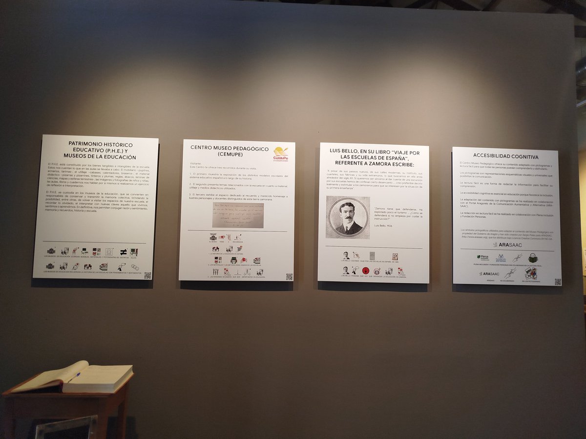 MaitechuALandia's tweet photo. Seguimos descubriendo museos que favorecen la #AccesibilidadCognitiva. Aquí tenemos un ejemplo del Centro Museo Pedagógico de Zamora, que nos ofrece la posibilidad de acceder a la información en #LecturaFácil y #pictogramas. Gracias a @PlenaCyL, @FPersonas y @arasaac. https://t.co/hFpF3nRX42