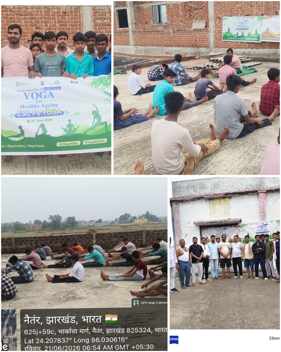 gautam_grd's tweet photo. CSC Manakdiha, Birni Giridih
Intwrnatioanl Yoga Day Program Organised in Panchayat Csc Manakdiha,Birni Giridih @CSC_Giridih 
@cscegov_ @CSCSPV_Health #DY2026 #CSCpeYOGA #YOGAwithCSC https://t.co/YeoNY7aBzF