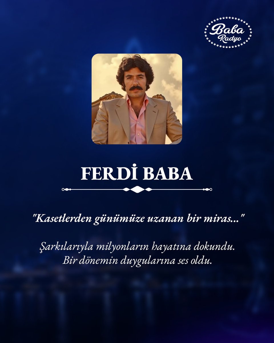 Baba_Radyo's tweet photo. 🎙️ Kimi zaman bir şarkıda, kimi zaman bir nasihatte… Babalar hayatımızın en güçlü melodileridir.🎶📻

Müslüm Gürses’in yüreği, Orhan Gencebay’ın sözü, Ferdi Tayfur’un duygusu eşliğinde; tüm babaların Babalar Günü kutlu olsun. ❤️ https://t.co/G9yktGpHBk