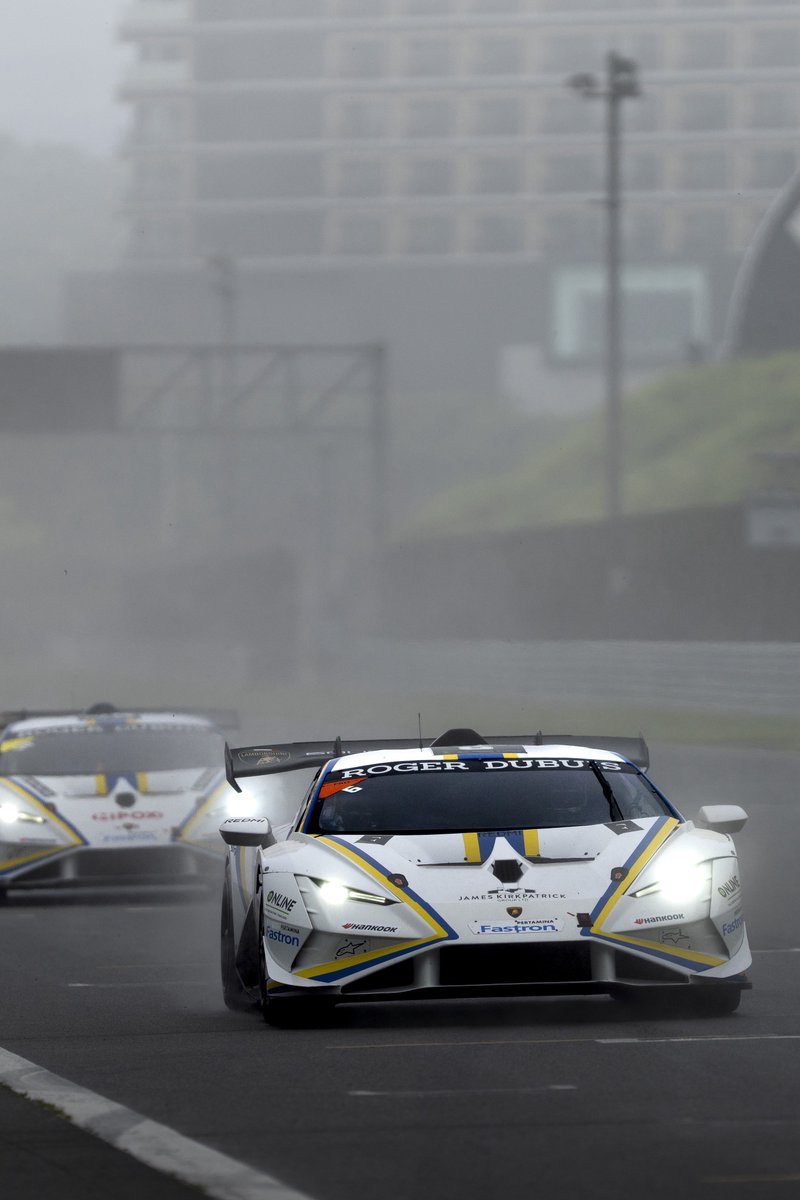 vsrasiateam's tweet photo. We secured a Pro-Am victory with Todd and Chris driving the No. 98 car in challenging, foggy conditions. Liam and Gustaw delivered a fierce battle for P2 overall right down to the wire, bringing it home in 3rd place.

We would like to extend a special thanks to @mipox_official for coming out. It was our absolute pleasure to provide them with the best possible experience.

Next up: Inje, Korea! 🇰🇷

#lamborghinisc #vsr #mipox #feynlab