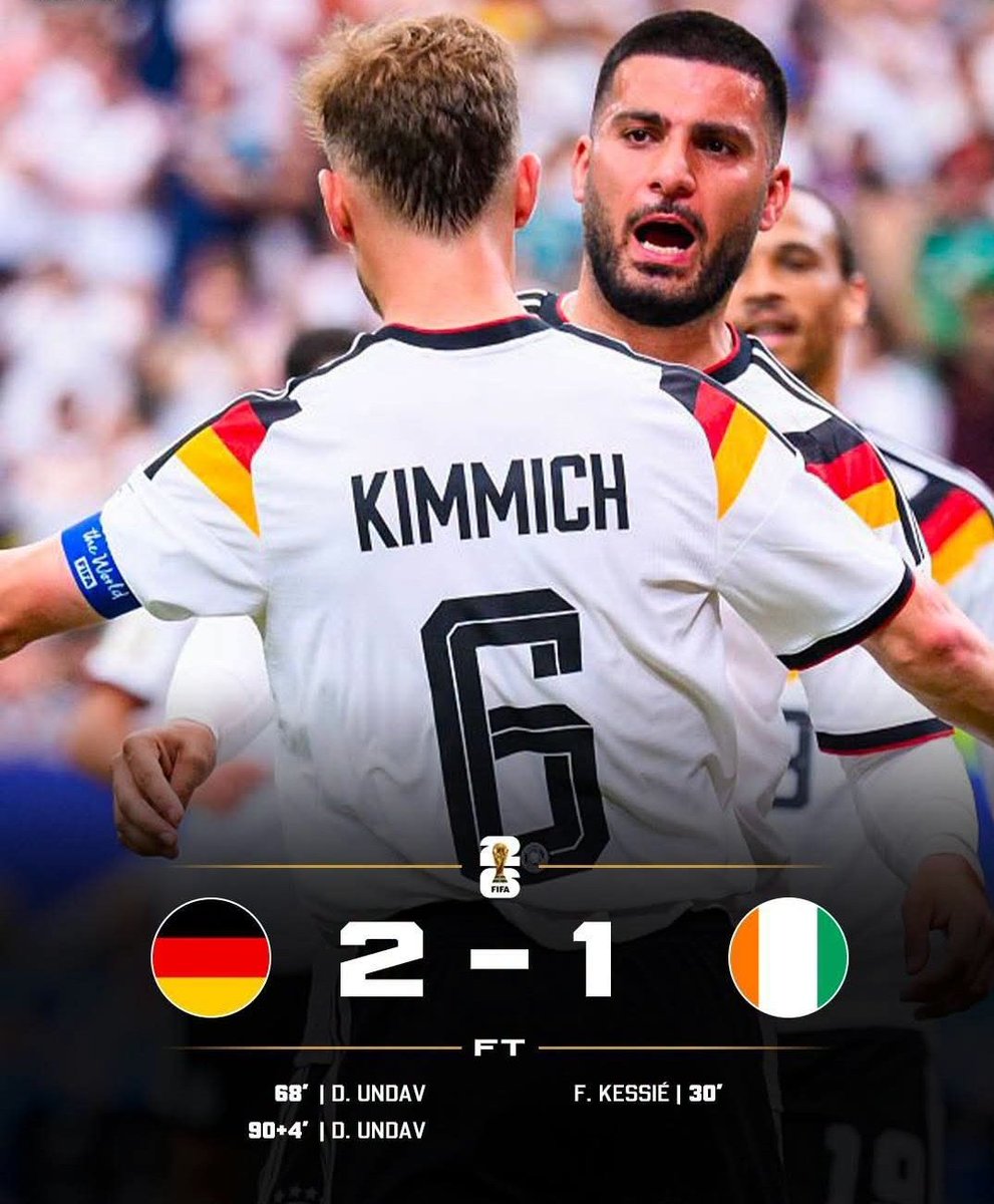 OluchiNdubisi2's tweet photo. Full Time
Germany with the win
#WorldCup2026 #germany https://t.co/J9Np5gFHQx