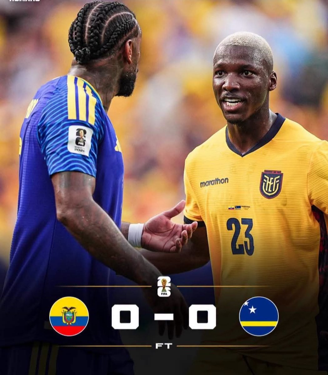 OluchiNdubisi2's tweet photo. Full Time
Ecuador and Curacao with a draw.
#WorldCup2026 #ecuador https://t.co/rSN8z2VD17