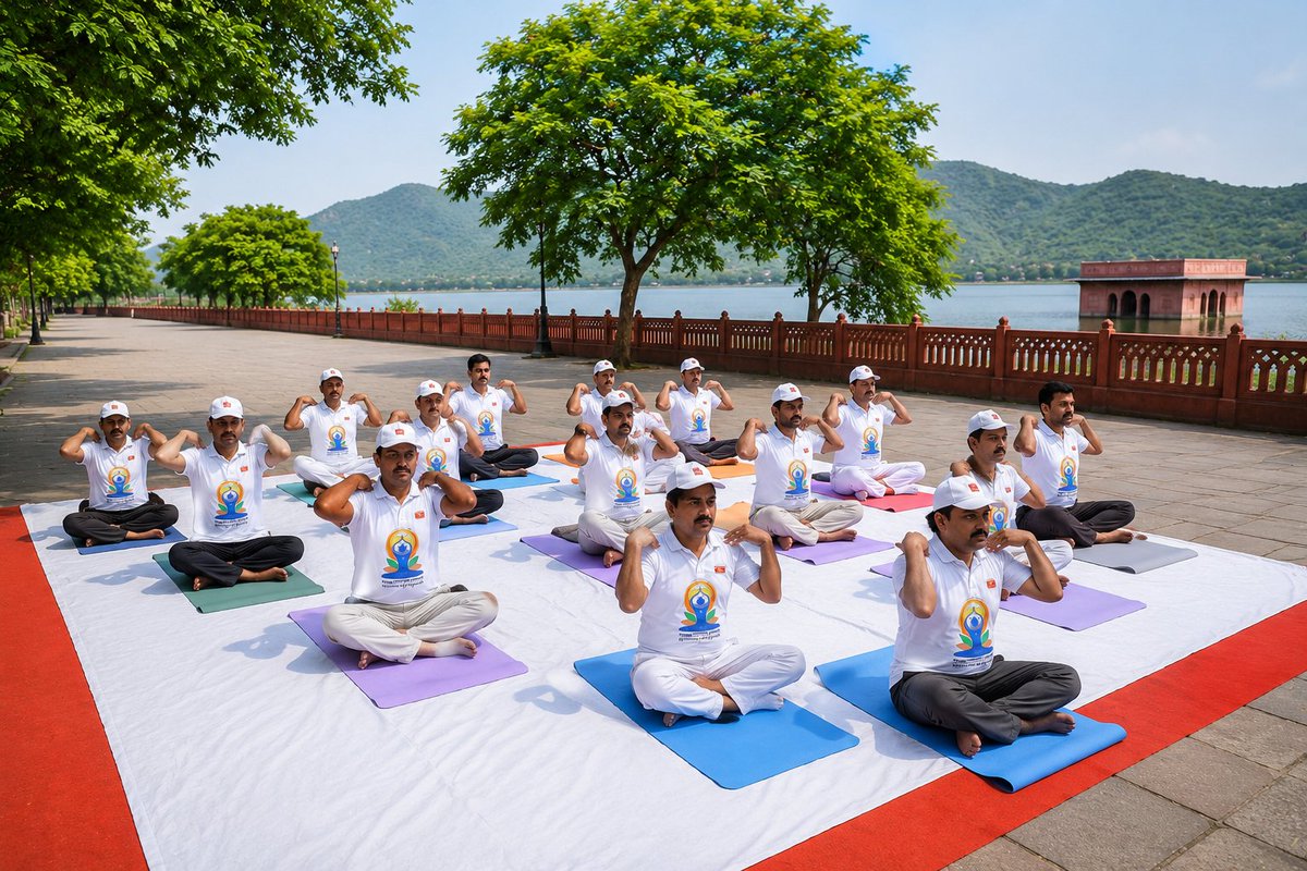 cpmgrajasthan's tweet photo. अंतर्राष्ट्रीय योग दिवस के अवसर पर राजस्थान डाक परिमंडल की ओर से विश्वप्रसिद्ध विरासत स्थल जलमहल की पाल पर एक भव्य योग कार्यक्रम का आयोजन किया गया। 

#IndiaPost #postoffice #IDY2026 #InternationalDayofYoga2026 #YogaDay2026 https://t.co/Ai3cRwJhfA