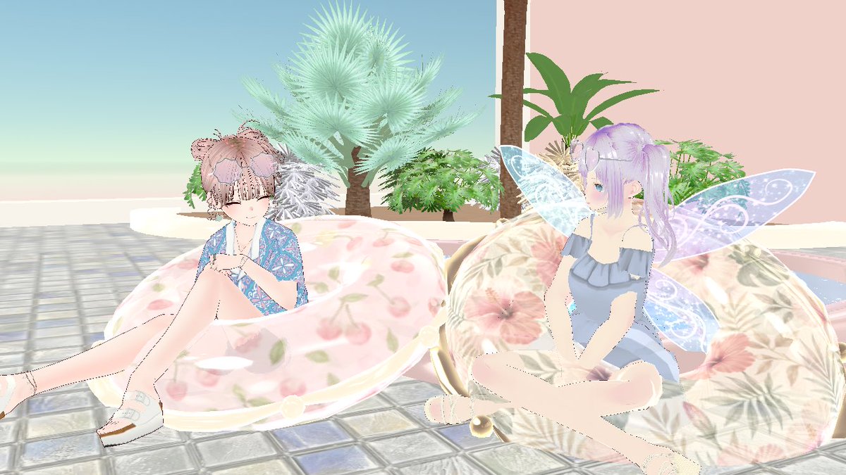 mahiCluste's tweet photo. すかたんと🏖
スっと出してくれたモーション付きアイテムが写真にぴったりで天才だったなぁ😂 #cluster https://t.co/GbvKnFskbB