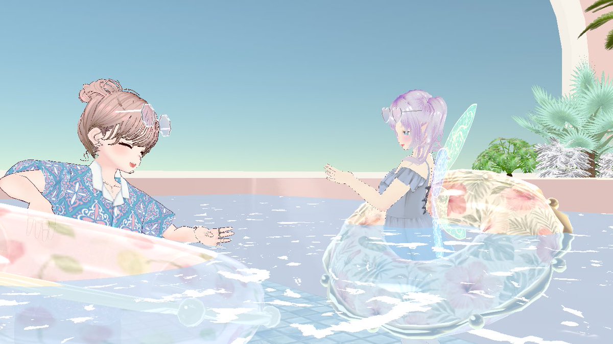 mahiCluste's tweet photo. すかたんと🏖
スっと出してくれたモーション付きアイテムが写真にぴったりで天才だったなぁ😂 #cluster https://t.co/GbvKnFskbB