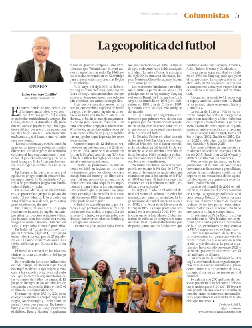 jsc_santiago's tweet photo. El mercantilismo en el futbol es una herida que afecta la pasión deportiva. https://t.co/YJ8ZdKFKaR