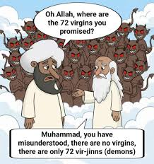 DeenRatio's tweet photo. The rewards of Islamic paradise are carnal, fleshly, and driven by the same desires that Satan uses to tempt people on earth. That alone tells you everything you need to know about the origin of the religion.

Even on earth, the life of Muhammad revolved around warfare, raids, conquest, and sex. The focus was not on overcoming worldly desires but on indulging them, both in this life and in the next.

The more you study Islam, the more it looks like a religion built around the ambitions of a military conqueror rather than the teachings of a holy prophet.

If Alexander the Great had founded a religion after his campaigns and victories, it would look remarkably similar to Islam.