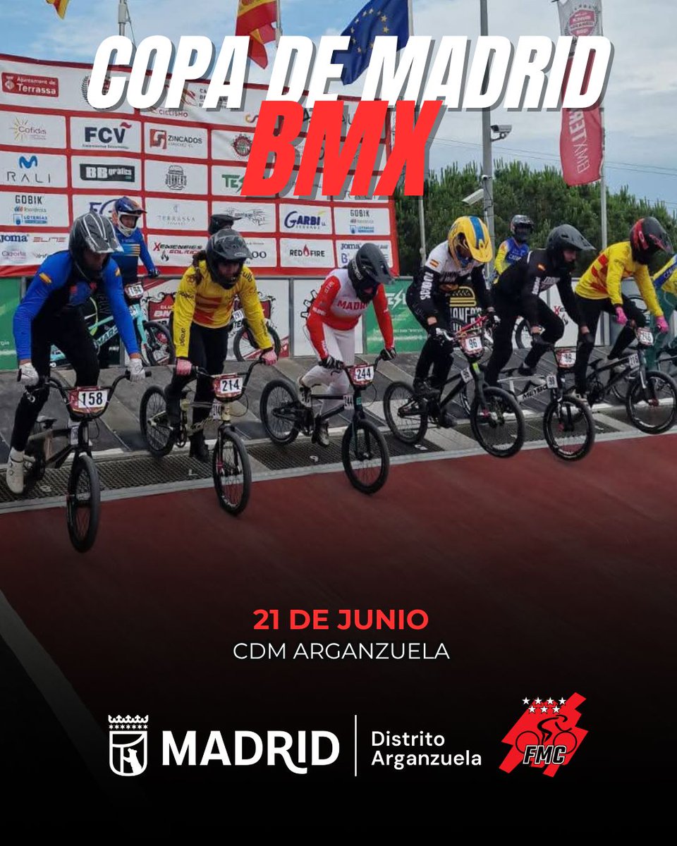 ChavesVelazquez's tweet photo. 🚲 Hoy en @ufedema tenemos una cita con la Federación Madrileña de Ciclismo y su Copa de Madrid de BMX.

Os esperamos y lo vamos a pasar muy bien.

https://t.co/8jYZV0iO5K https://t.co/ZRRlVctnP9