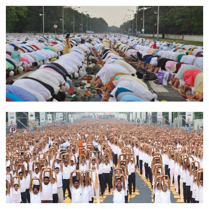 ModiShahNeeti's tweet photo. One Vote. One Decision. One Transformation.

📍 Red Road, Kolkata

Mamata Era vs Modi - Shah Era

The contrast speaks for itself. 🔥🇮🇳

#Kolkata #WestBengal #ModiShah #RedRoad #YogaDay https://t.co/V6hvmC16Mh