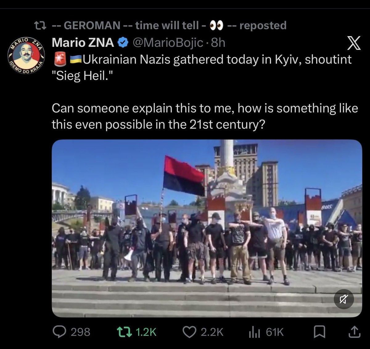 TomOzArmy's tweet photo. @joni_askola More Nazi lovers defending Nazi Ukraine https://t.co/QkhAAvIFlD